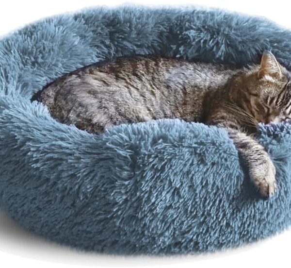 Cat Bed, Cat Beds for Indoor Cats Washable, Small Dog Bed Calming Pet Bed, Cat Beds & Furniture, Large Cat Bed, Kitty Kitten Bed