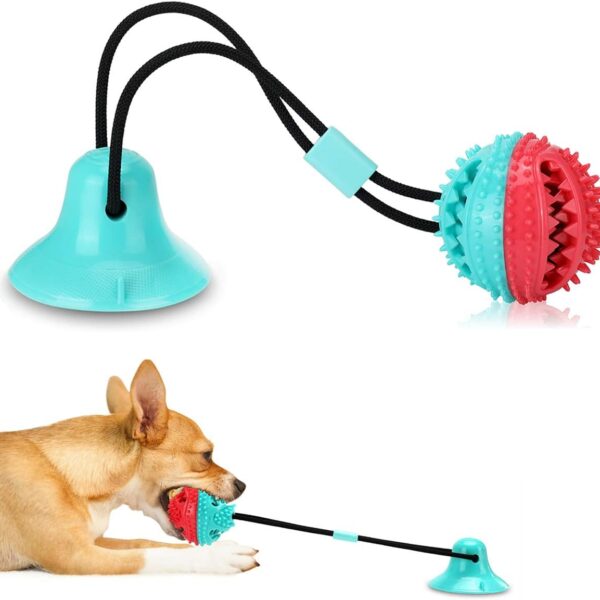Interactive Dog Toys Tug of War, Mentally Stimulating Toys for Dogs, Puppy Teething Toys for Boredom to Keep Them Busy, Dog Puzzle Treat Food Dispensing Ball Toy for Small Medium Dogs