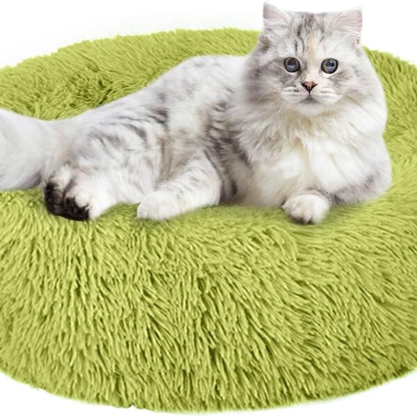 Cat Beds for Indoor Cats,20 Inch Dog Bed for Small Melium Large Dogs, Washable-Round Pet Bed for Puppy and Kitten with Slip-Resistant Bottom